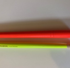 Baguettes de tambour modèle  »Flagadoum » Fluo -Jaune ou rouge- Bois Hickory »